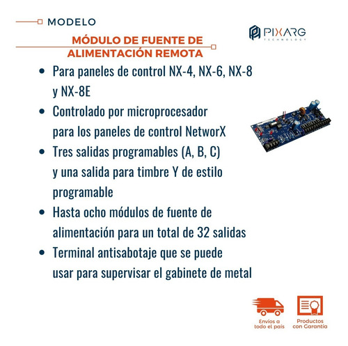 Imagen 2 de 6 de Módulo De Fuente De Alimentación Remota Para Paneles Networx