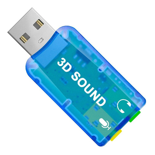 3 Pzs Tarjeta De Sonido Usb 5.1 Canales Audio 3d Pc