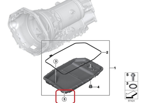 Carter Aceite Transmision Bmw 645 03-05 650 05-10 745 01-05