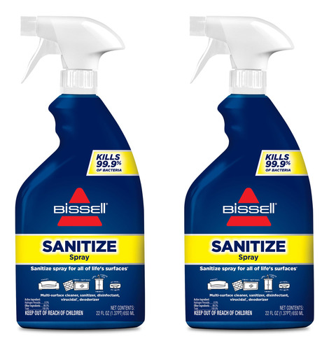 Spray Desinfetante Bissell 3128 650 Ml, Pacote Com 2