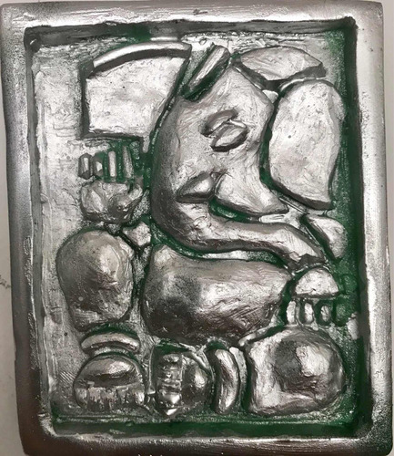 Imagen 1 de 4 de Ganesha Mini Cuadro Artesanal.