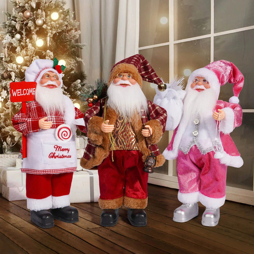 Ventana Navideña De Pie Con Figura De Papá Noel De 12 Pulgad