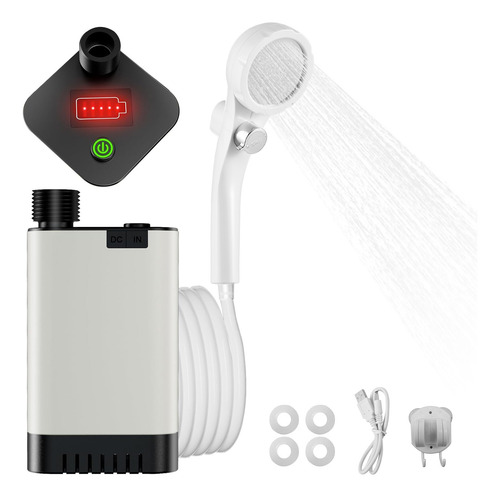 Duchas Portatiles Camping, Regadera Portatil, Led 5200mah