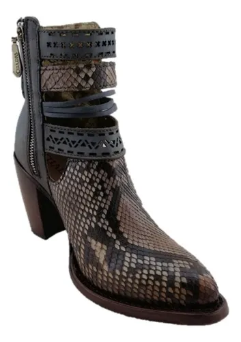 Bot n Vaquero Casual Para Dama Color Blush Cielo Marca Cuadra Piel De Pit n Con Doble Borla 6 390