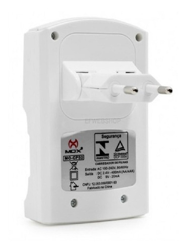 Imagem 4 de 5 de Carregador Com 4 Baterias Recarregaveis 9v 450 Mah Auto Stop