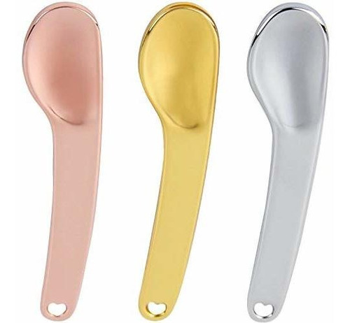 Hidratante Facial - Auear, 3 Pack Metal Makeup Spatula Mini 