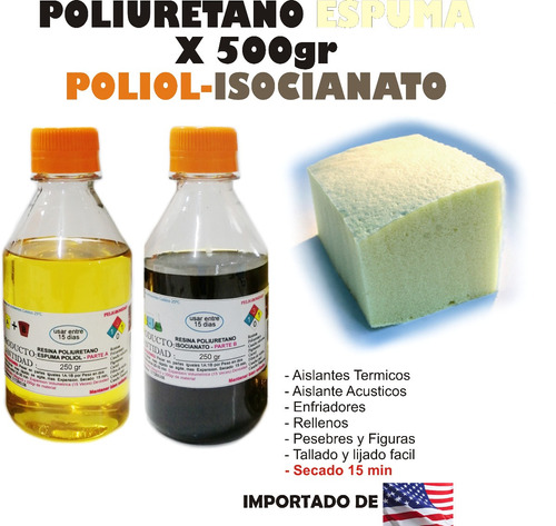 Resina Poliuretano Espuma Poliol X500gr Aislante Termico
