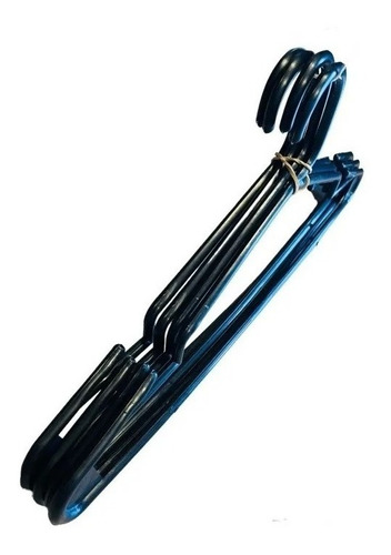 Imagen 5 de 7 de Perchas Plasticas Negras Reforzadas Pack 50 Unid Plastic-art