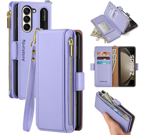 Funda Antsturdy Para Galaxy Z Fold 5/púrpura Claro