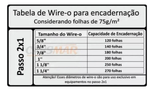 Wire-o P/ Encadernação 2x1 A5 Dourado 1 1/4 P/ 270 Fls 12un