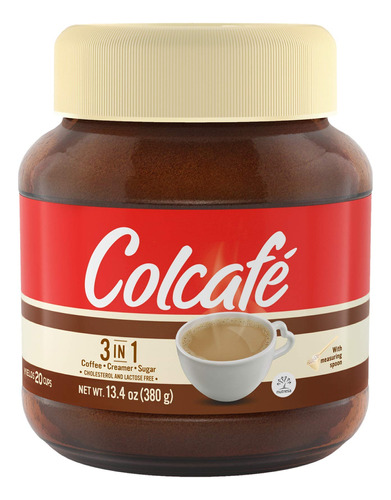 Colcaf 3-en-1 Coffee Mix Jar | Caf, Crema Y Azcar En Una Del