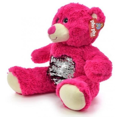 Oso Con Panza De Lentejuelas 56cm Peluche