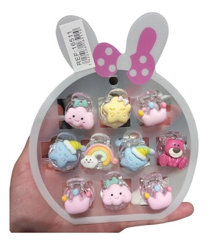 Set De 10  Pinches Pequeños Diseños Varios Niñas Infantil