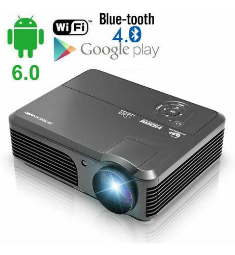 5000 Lúmenes Android Wifi Proyector Home Theater Video Cine