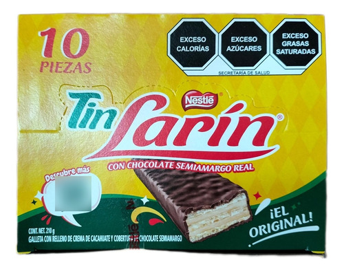 Caja Galleta Con Chocolate Tin Larin 12c/10p/21g