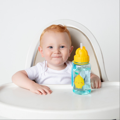 Garrafinha Infantil Frutt Limão Com Canudo Retrátil 350ml