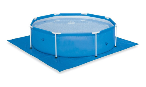 Forro Lona Ck300 Azul 7x7 M Para Fundo De Piscina Inflável