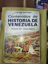 Comprar Contenidos De Historia De Venezuela. Siso Martinez. Libro