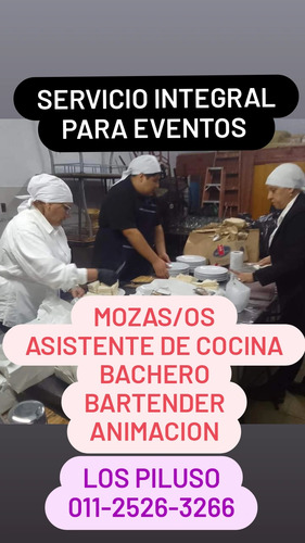 Mozos / As , Asist De Cocina, Show , Bartender Para Eventos