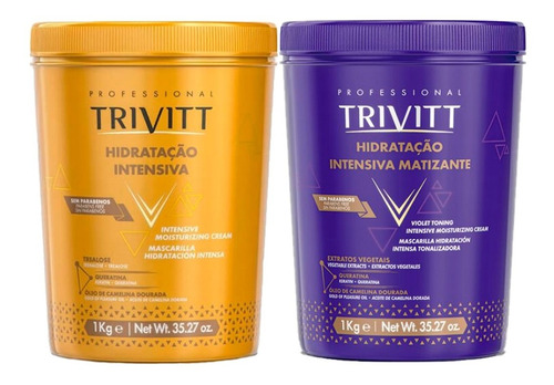   Trivitt Máscara Hidratação 1kg+ Masc. Matizante 1kg