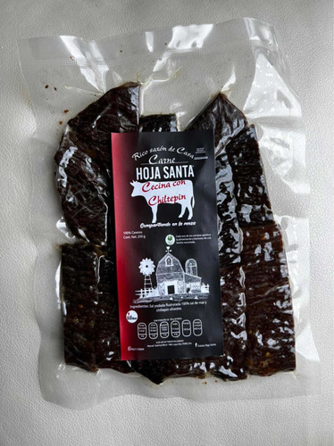 Cecina Jerky Carne Seca Con Chiltepin 250 Gr