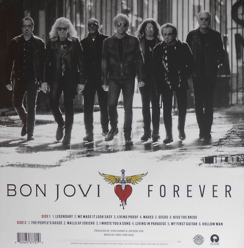Lp Bon Jovi Forever 2024, vinilo importado, isla sellada, versión de álbum estándar de EE. UU.