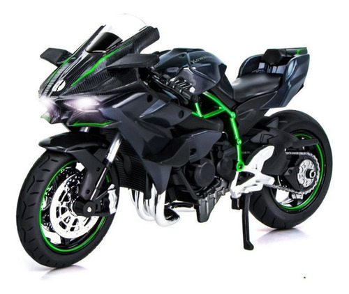 Bicicleta De Aleación Modelo 1:12 Kawasaki Ninja H2r