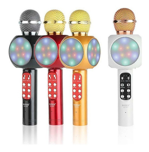 Imagen 8 de 10 de Microfono Karaoke Parlante Bluetooth Luces Led Audioritmicas