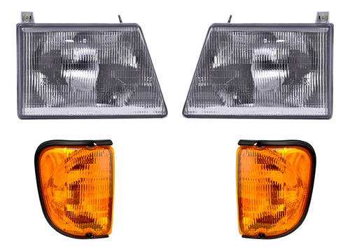 Cuartos + Faros 4 Piezas Depo P/ Ford Econoline 2004-2006