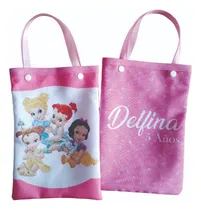 Comprar Bolsitas Golosineras Personalizadas  Tela 14x20 Princesas 10