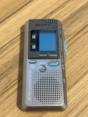 Grabador Sony Digital Multiuso Audio Icd-p28 Periodista Mp3 (Usado)