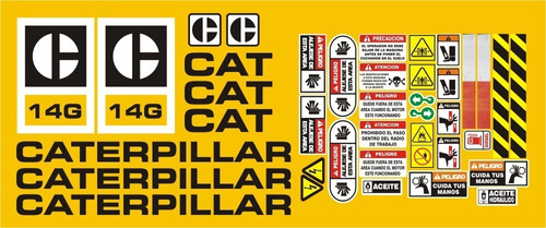 Calcomanías Motoconformadora Caterpillar 14g Standar