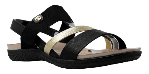 Sandalias Negras Casuales Zapatos Mujer Modare 7125233
