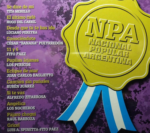 Npa - Interpretes Varios Luciano Pereyra Fito Paez Cd  