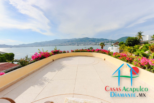 Cad Las Brisas Villa Del Sol. Terraza Con Asoleadero. Alberca Con Jacuzzi Y Palapa Con Wet Bar