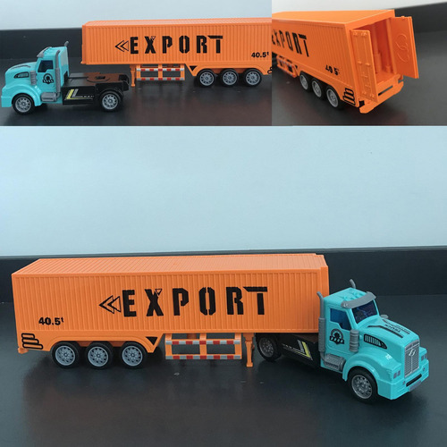 Caminhão De Brinquedo Modelo Grande Caminhão 33cm Laranja