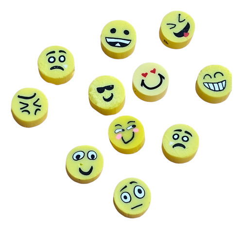 Fimo Pasantes Emojis Mix Surtidos Bijou X 1000 Unidades Diámetro 1 Cm Largo 1 Cm