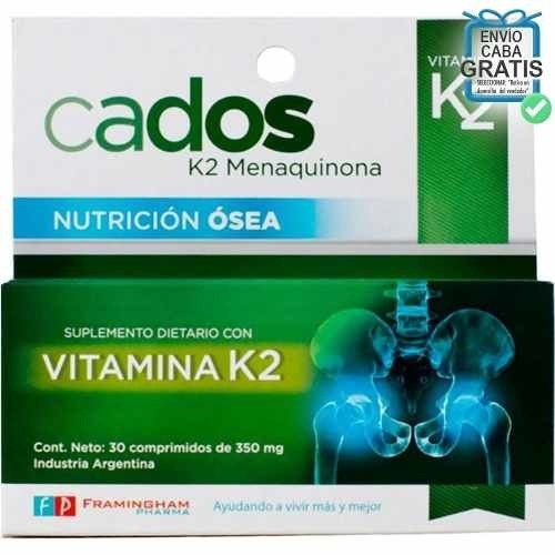 Suplemento en tabletas de vitamina Cados de Framingham Pharma Cados