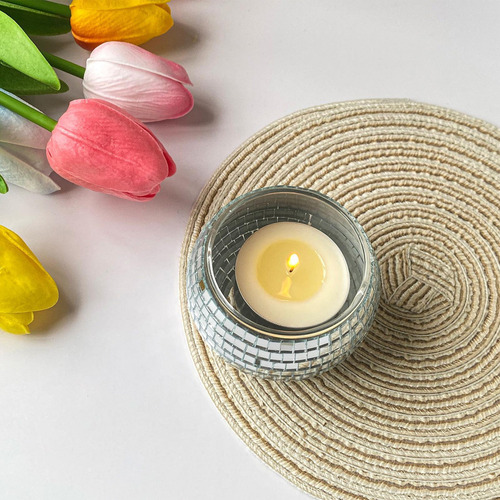 . Par De Suportes Para Velas De Vidro