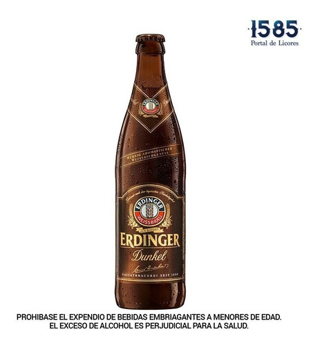 Cerveza Erdinger Dunkel 500ml Botella X - mL a $31