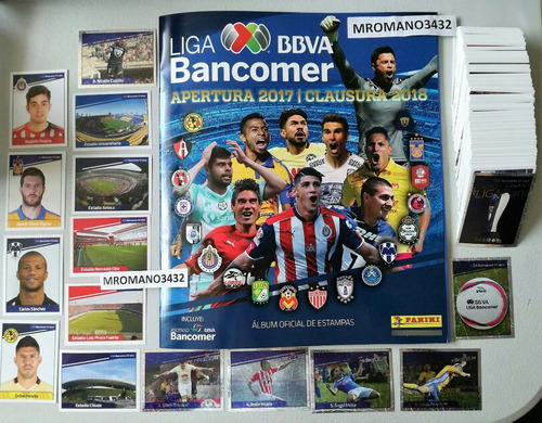 Album Panini Liga Bancomer Apertura 17 Clausura 18 Completo 