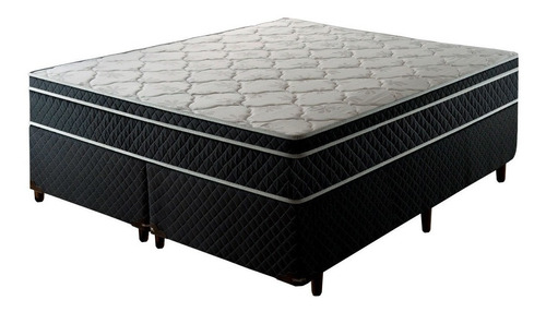 Cama box Europeia Umaflex atenas  Queen de 1.98mx1.58m preto