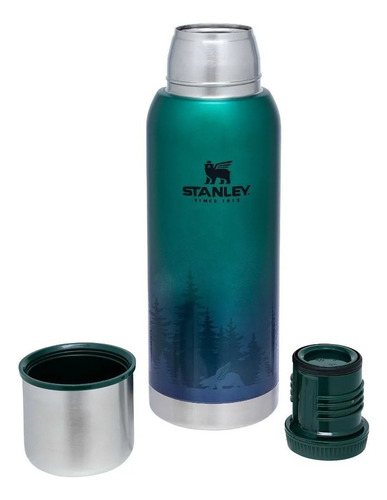 Termo Stanley Adventure 1 Lt Ed Limitada Verde Tapón Cebador