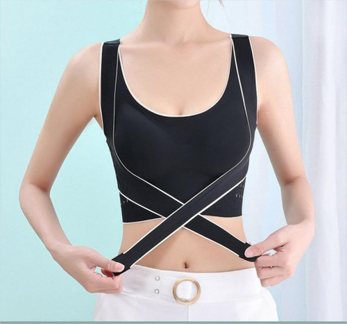 Front Side Buckle Sports Bra Women Shaping Push Up Seamless