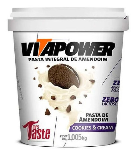 Vitapower Pasta De Mani Cookies & Cream Con Galletita 1005gr