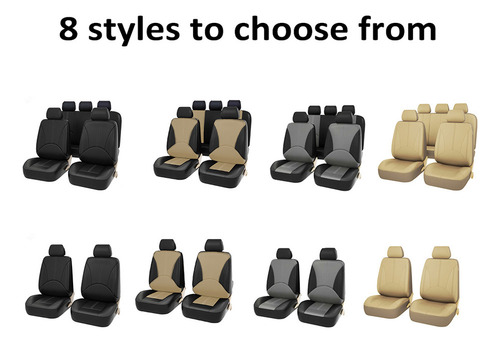 , Fundas Asientos Coche 4 Pzs, Protector Universal Cuero