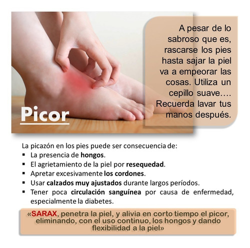 Imagen 5 de 7 de Sarax. Cuidado De Pie Y Uñas. Mal Olor Hongos Picazón Talón.