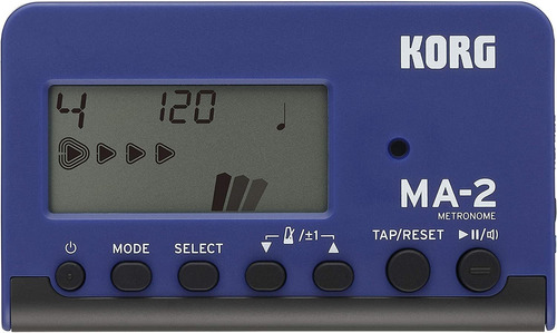 Metrónomo Compacto, Korg Ma-2, Azul, Con Display, 10 X 6cm