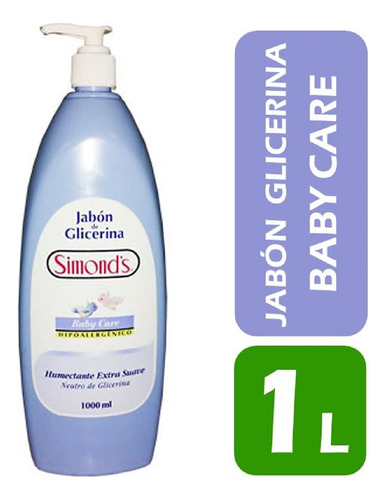 Jabón De Glicerina Simonds Baby Care Con Dosificador 1litro