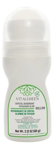 Vital Green Desodorante Roll On Cristal 90ml (paquete 1 Und) Fragancia Aloe Vera